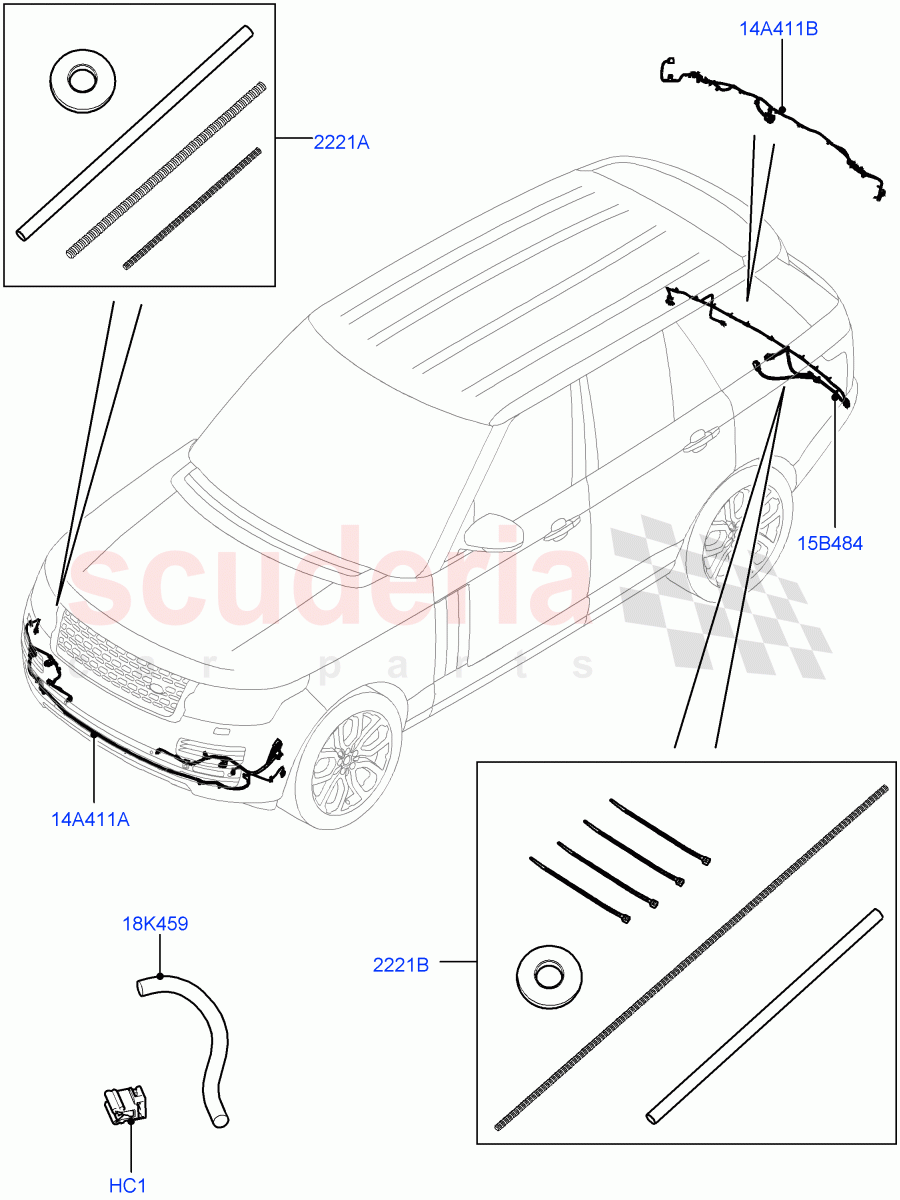 Electrical Wiring - Body And Rear (Bumper) of Land Rover Land Rover Range Rover (2012-2021) [3.0 I6 Turbo Petrol AJ20P6]