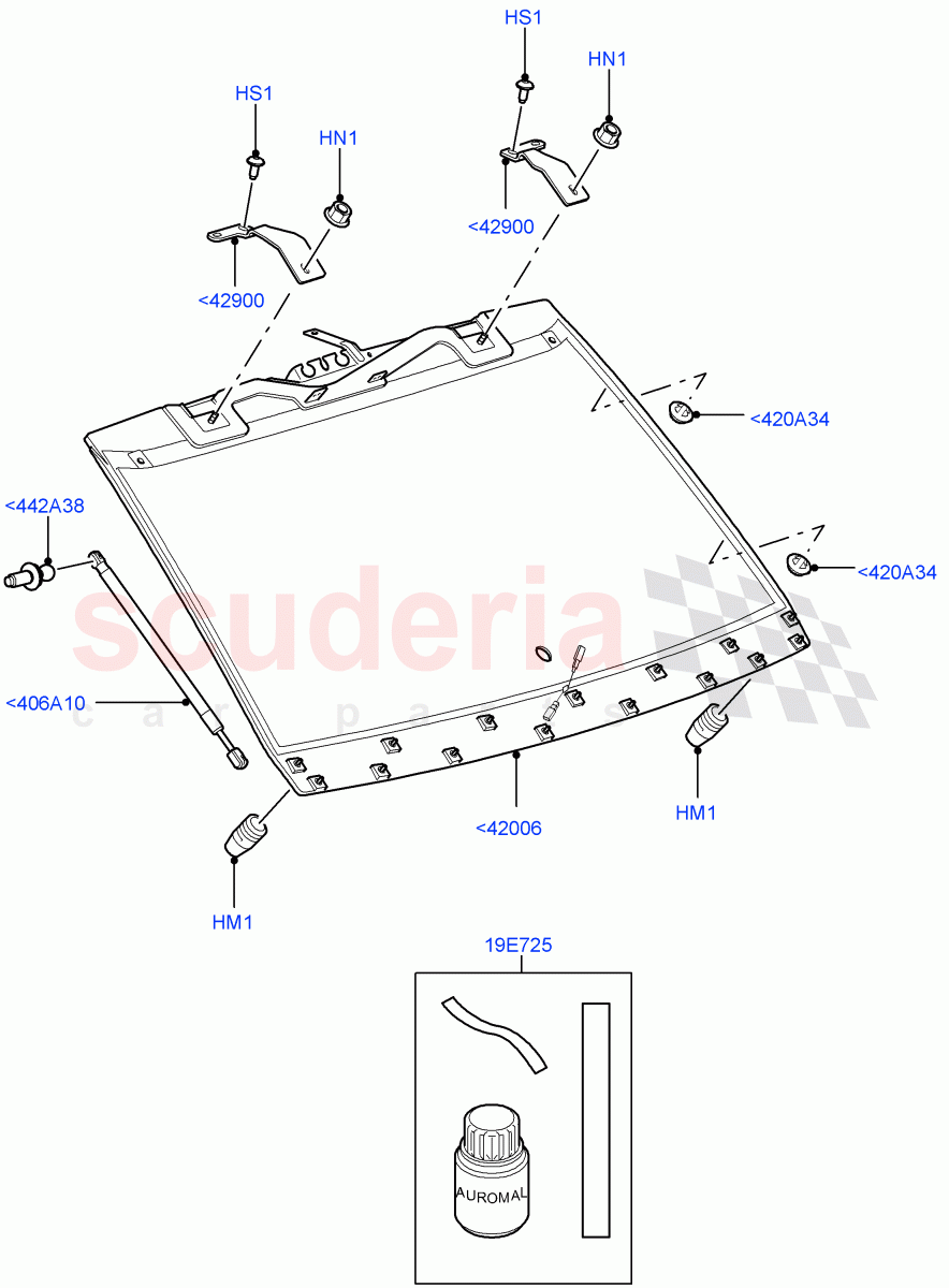 Back Window Glass ((V) FROMAA000001) of Land Rover Land Rover Range Rover Sport (2010-2013) [3.6 V8 32V DOHC EFI Diesel]
