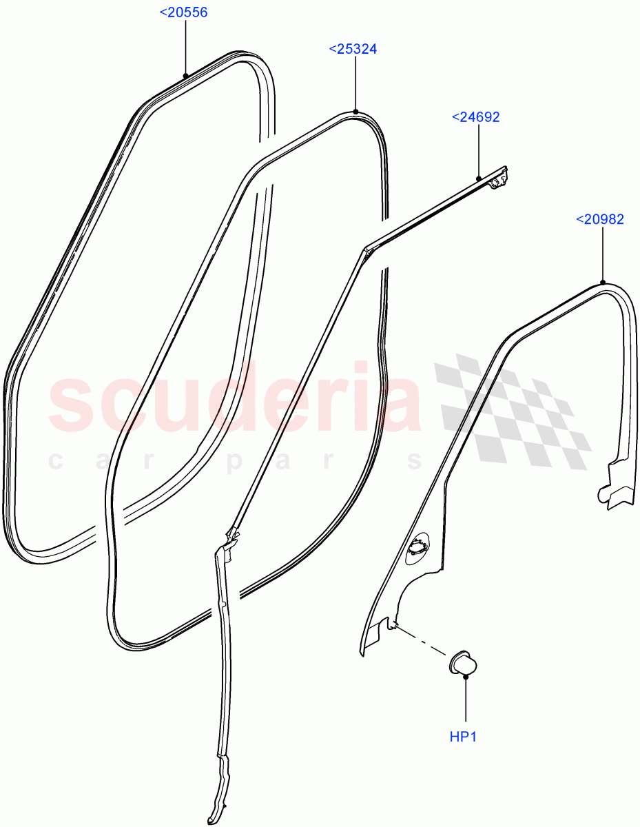 Front Doors, Hinges & Weatherstrips (Finisher And Seals) of Land Rover Land Rover Range Rover (2012-2021) [2.0 Turbo Petrol AJ200P]