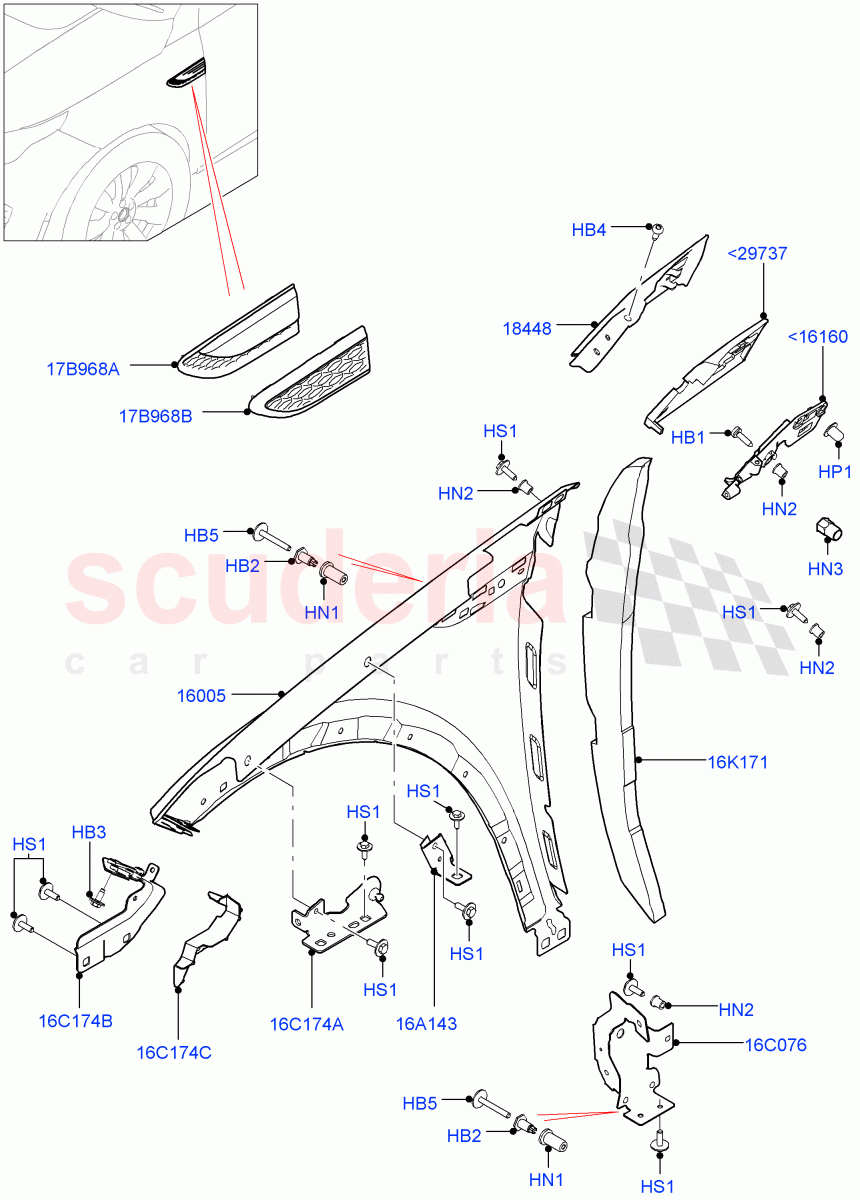 Dash Panel And Front Fenders (Changsu (China)) ((V) FROMFG000001) of Land Rover Land Rover Discovery Sport (2015+) [2.0 Turbo Diesel AJ21D4]
