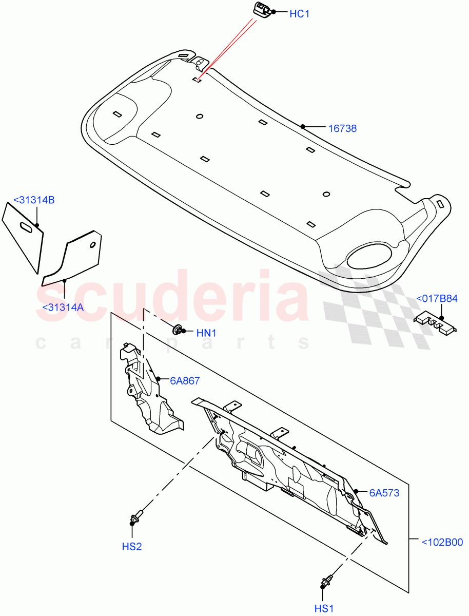 Insulators - Front (Engine Compartment) (Itatiaia (Brazil)) of Land Rover Land Rover Range Rover Evoque (2019+) [2.0 Turbo Diesel AJ21D4]