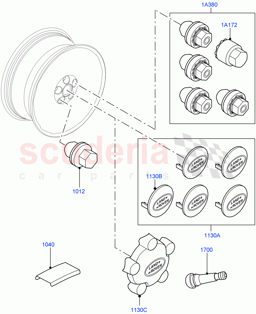 Wheels (Additional Equipment) of Land Rover Land Rover Defender (2020+) [5.0 OHC SGDI SC V8 Petrol]