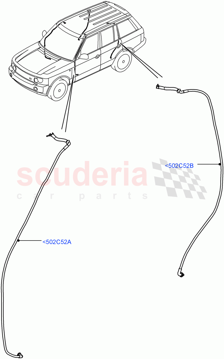 Sliding Roof Mechanism And Controls (Page B) (Less Armoured) ((V) FROMAA000001) of Land Rover Land Rover Range Rover (2010-2012) [3.6 V8 32V DOHC EFI Diesel]