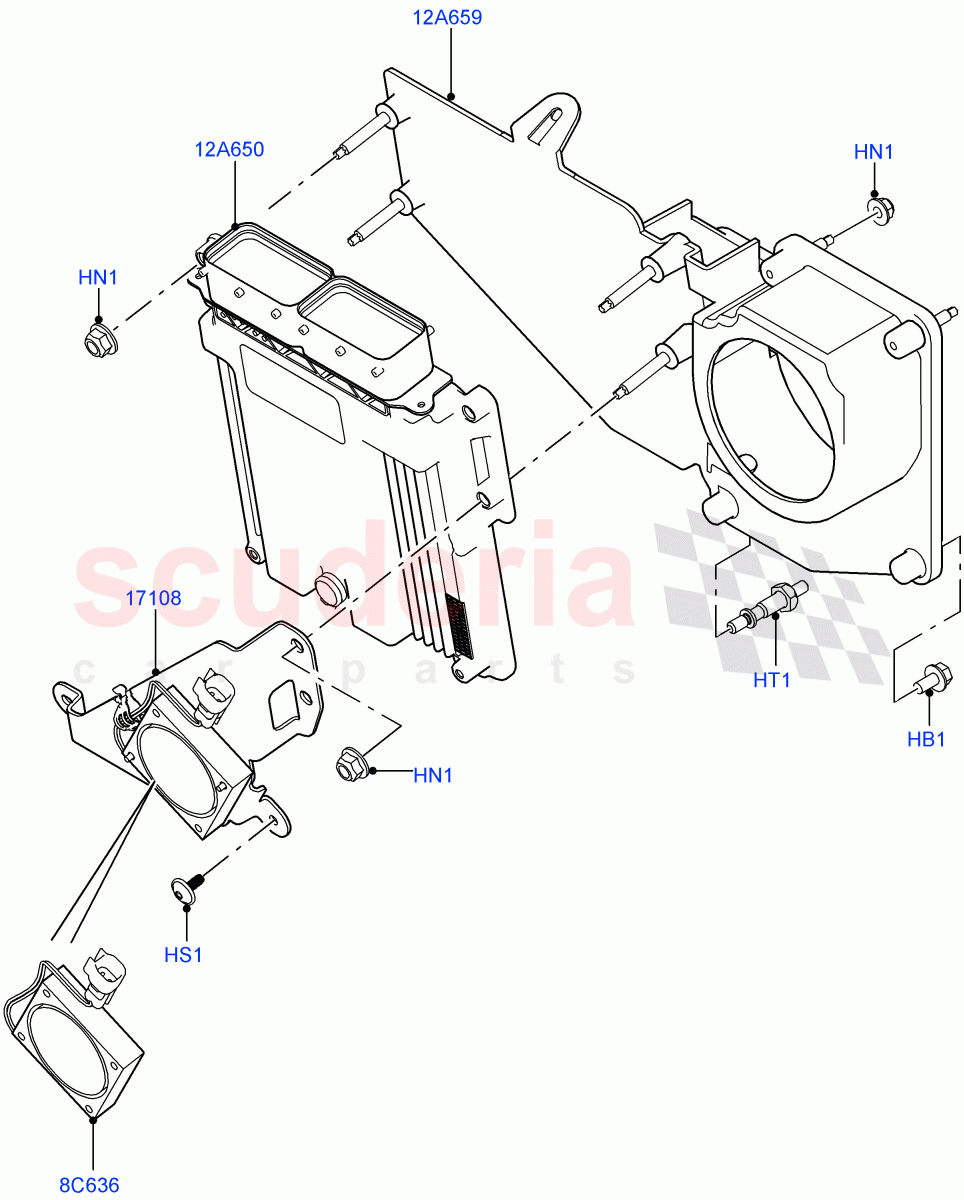 Engine Modules And Sensors (3.0L DOHC GDI SC V6 PETROL, LHD) ((V) FROMEA000001) of Land Rover Land Rover Discovery 4 (2010-2016) [3.0 DOHC GDI SC V6 Petrol]