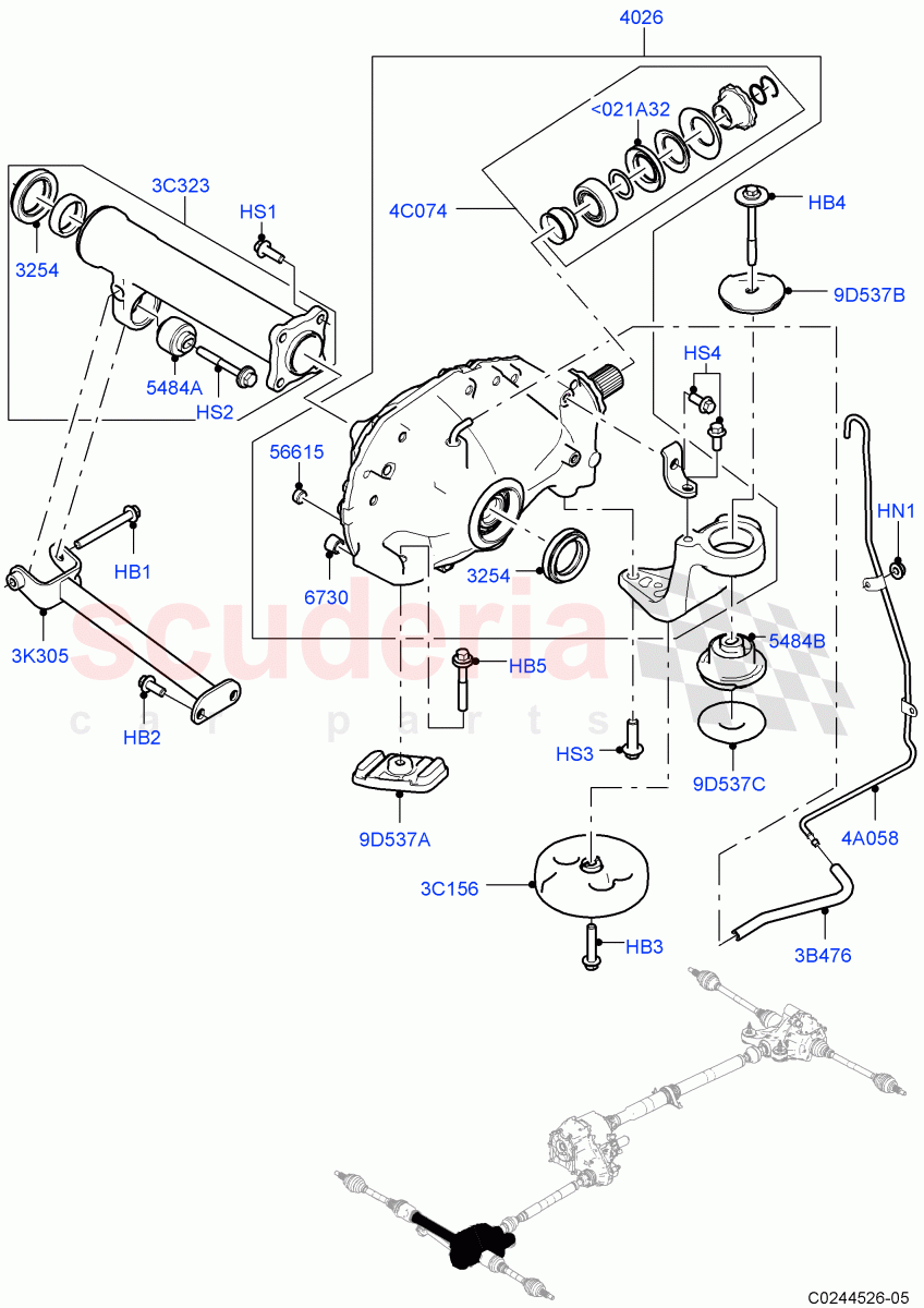 Front Axle Case (With Petrol Engines) of Land Rover Land Rover Range Rover Sport (2014+) [3.0 DOHC GDI SC V6 Petrol]