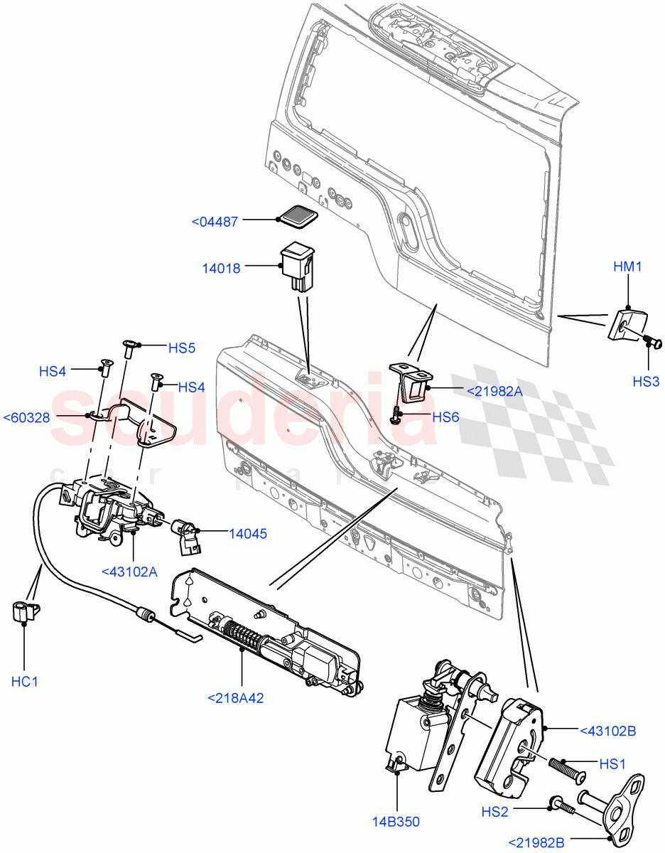 Luggage Compt/Tailgte Lock Controls ((V) FROMAA000001) of Land Rover Land Rover Discovery 4 (2010-2016) [5.0 OHC SGDI NA V8 Petrol]