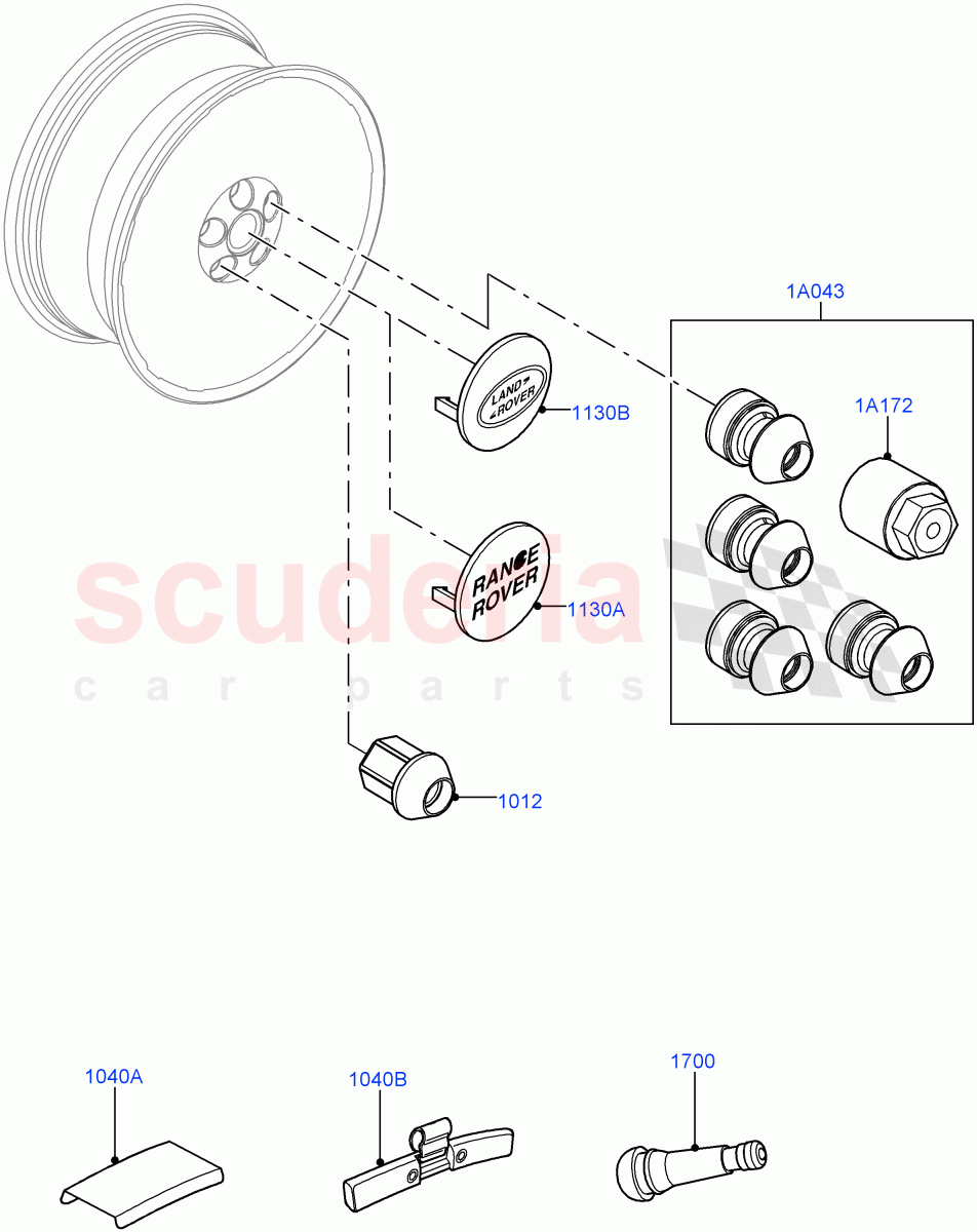Wheels (Additional Equipment) (Halewood (UK)) of Land Rover Land Rover Range Rover Evoque (2012-2018) [2.0 Turbo Petrol GTDI]