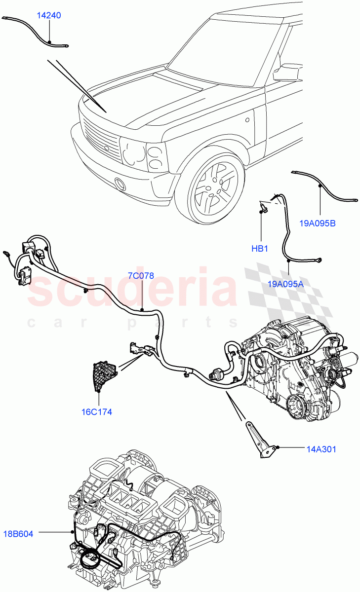 Electrical Wiring - Engine And Dash (Wiring Harness) ((V) FROMAA000001) of Land Rover Land Rover Range Rover (2010-2012) [5.0 OHC SGDI NA V8 Petrol]