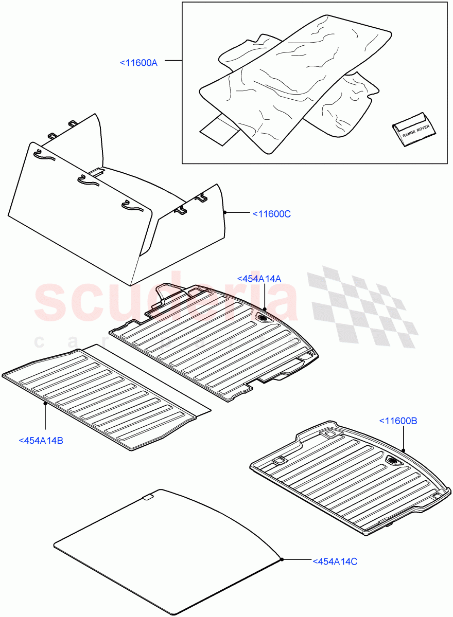 Loadspace Protection Mats (Accessory) (Halewood (UK), Itatiaia (Brazil)) of Land Rover Land Rover Discovery Sport (2015+) [2.0 Turbo Diesel]