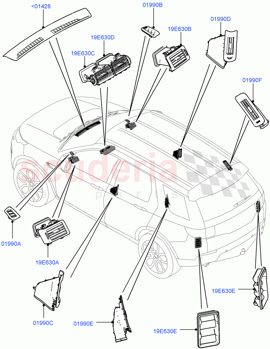 Air Vents, Louvres And Ducts (External Components) (Itatiaia (Brazil)) ((V) FROMGT000001) of Land Rover Land Rover Discovery Sport (2015+) [2.0 Turbo Diesel]