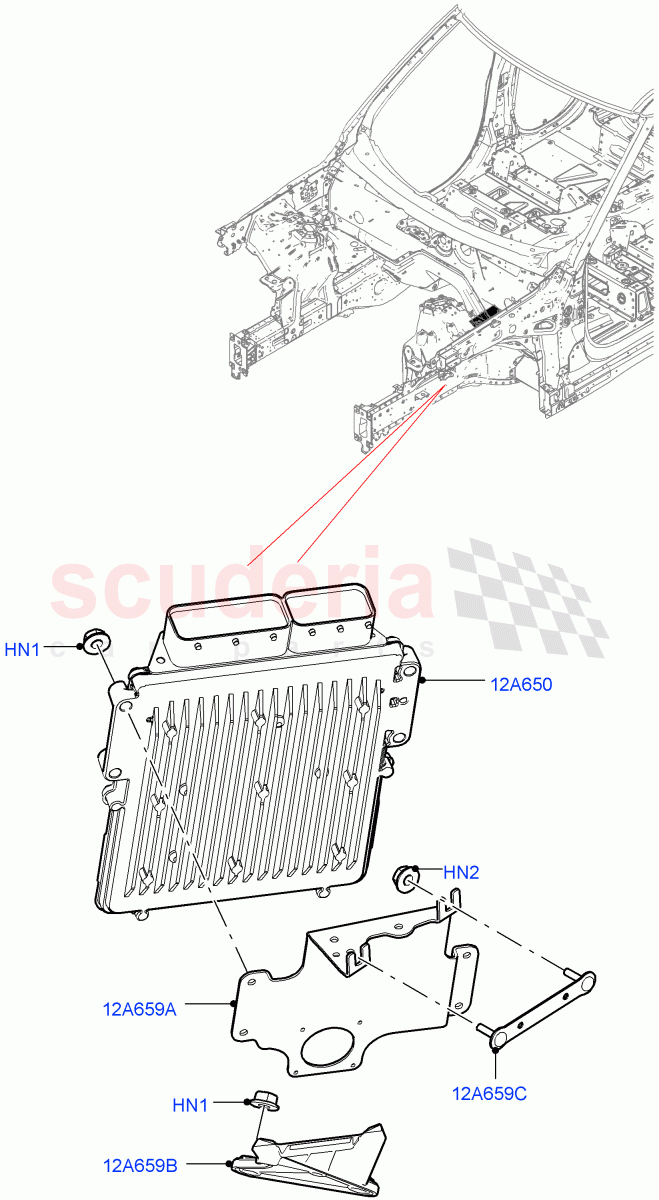 Engine Modules And Sensors (Solihull Plant Build) (2.0L AJ200P Hi PHEV, 2.0L I4 High DOHC AJ200 Petrol) ((V) FROMJA000001) of Land Rover Land Rover Range Rover (2012-2021) [2.0 Turbo Petrol AJ200P]