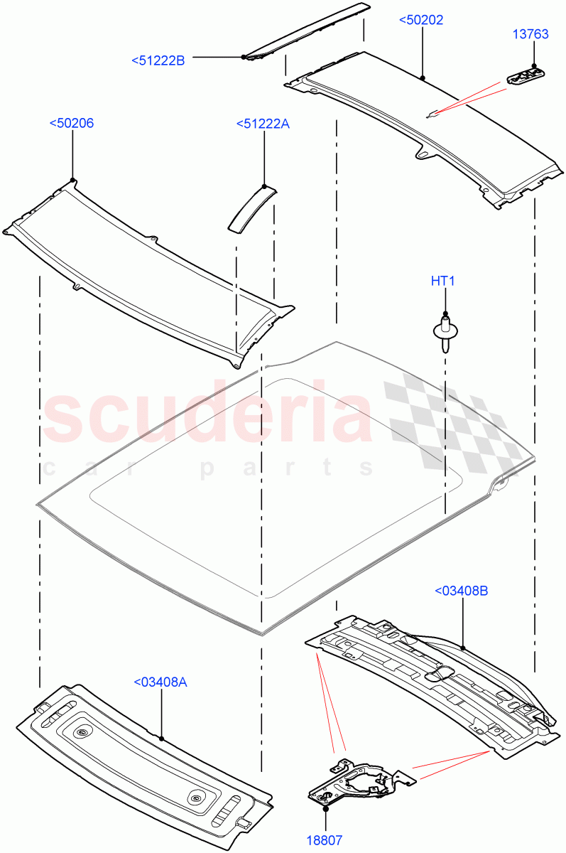 Roof - Sheet Metal (With Roof Conversion-Panorama Power, Halewood (UK), With Roof Conversion-Panorama Roof) of Land Rover Land Rover Discovery Sport (2015+) [1.5 I3 Turbo Petrol AJ20P3]