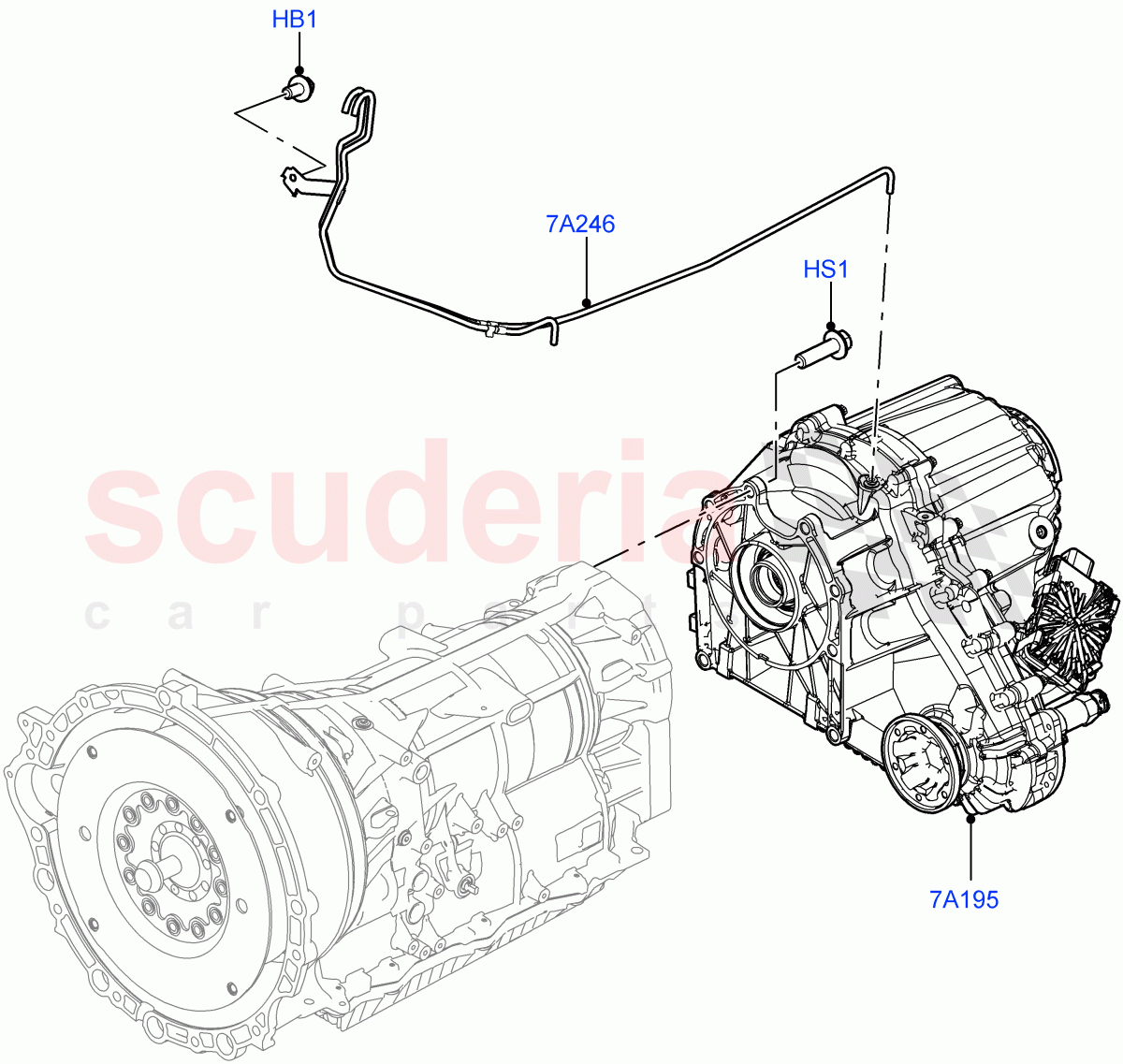 Transfer Drive Case (Solihull Plant Build) (With 2 Spd Trans Case With Ctl Trac) ((V) FROMHA000001) of Land Rover Land Rover Range Rover (2012-2021) [3.0 Diesel 24V DOHC TC]