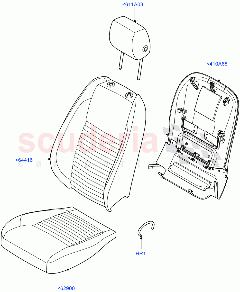 Front Seat Covers (Windsor Leather, Halewood (UK)) ((V) FROMLH000001) of Land Rover Land Rover Discovery Sport (2015+) [2.0 Turbo Petrol GTDI]