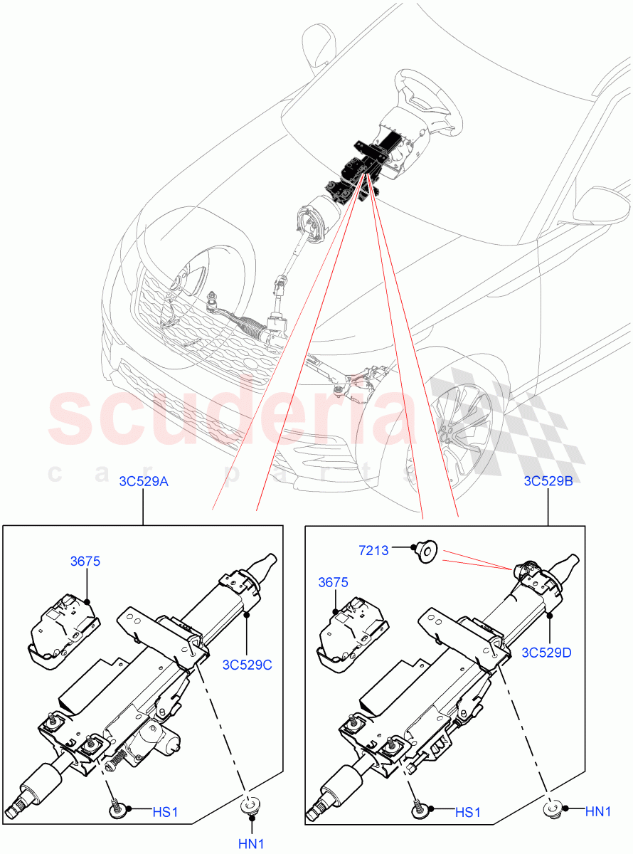 Steering Column (Upper) of Land Rover Land Rover Range Rover Velar (2017+) [3.0 DOHC GDI SC V6 Petrol]