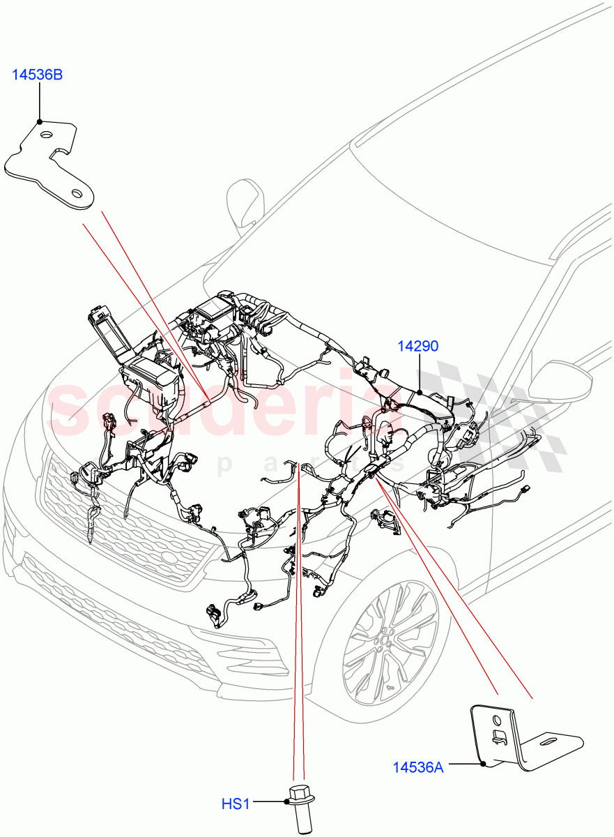 Engine Bay Harness ((V) FROMNA000001) of Land Rover Land Rover Range Rover Velar (2017+) [3.0 DOHC GDI SC V6 Petrol]