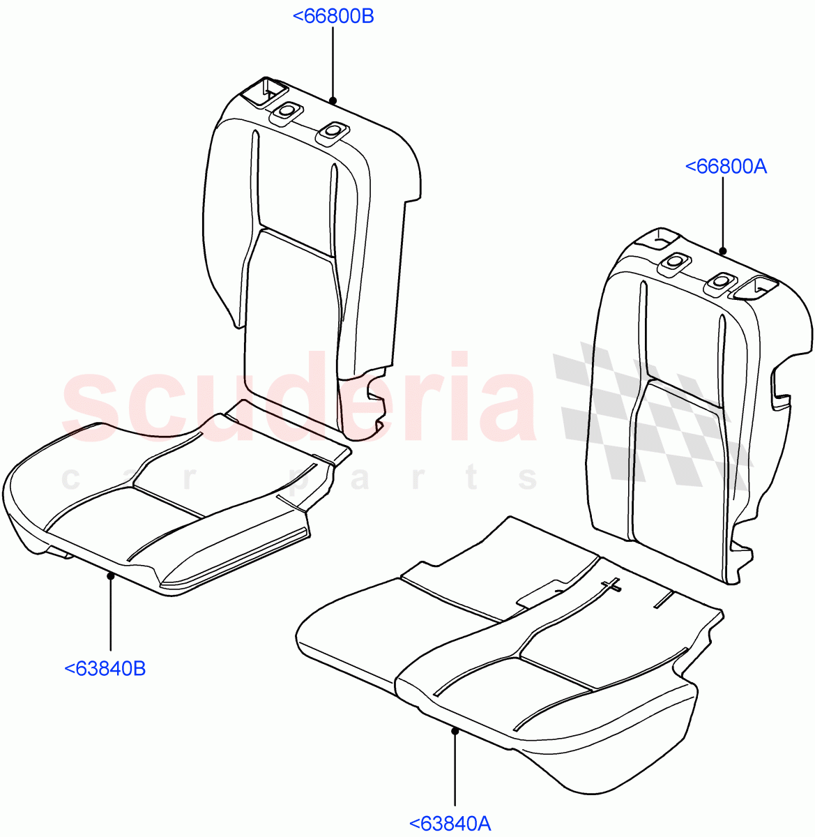 Rear Seat Pads/Valances & Heating (Less Heated & Cooled Fr & Rr Seats) ((V) FROMAA000001) of Land Rover Land Rover Range Rover (2010-2012) [5.0 OHC SGDI NA V8 Petrol]