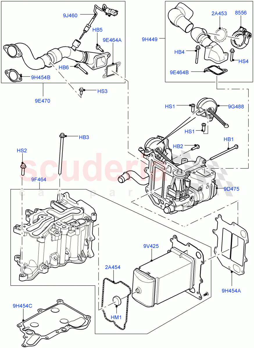 Exhaust Gas Recirculation (4.4L DOHC DITC V8 Diesel) ((V) FROMBA000001) of Land Rover Land Rover Range Rover (2010-2012) [4.4 DOHC Diesel V8 DITC]