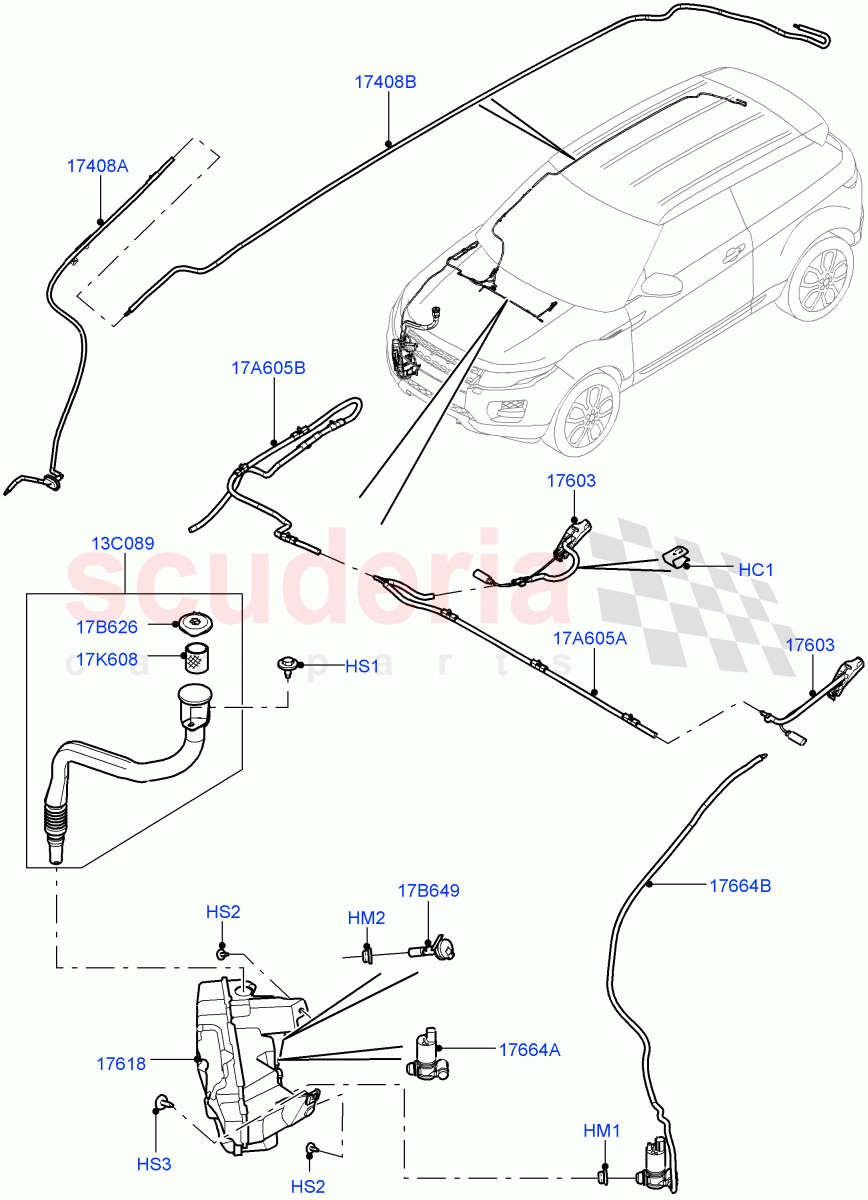 Windscreen Washer (Itatiaia (Brazil)) ((V) FROMGT000001) of Land Rover Land Rover Range Rover Evoque (2012-2018) [2.0 Turbo Diesel]
