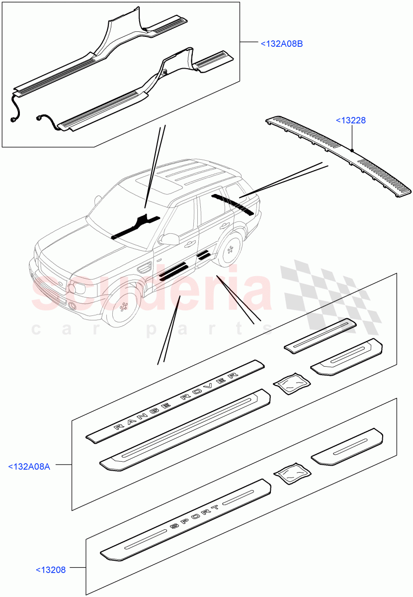 Door Sill Protection (Accessory) ((V) FROMAA000001) of Land Rover Land Rover Range Rover Sport (2010-2013) [3.6 V8 32V DOHC EFI Diesel]