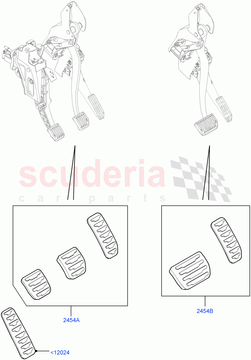 Pedal Covers (Accessory) (Halewood (UK), Itatiaia (Brazil)) of Land Rover Land Rover Discovery Sport (2015+) [2.0 Turbo Diesel]