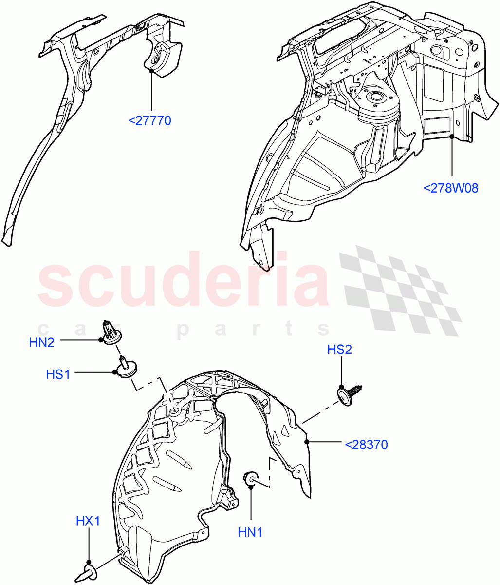 Side Panels - Inner (Rear) (Itatiaia (Brazil)) ((V) FROMGT000001) of Land Rover Land Rover Range Rover Evoque (2012-2018) [2.0 Turbo Diesel]