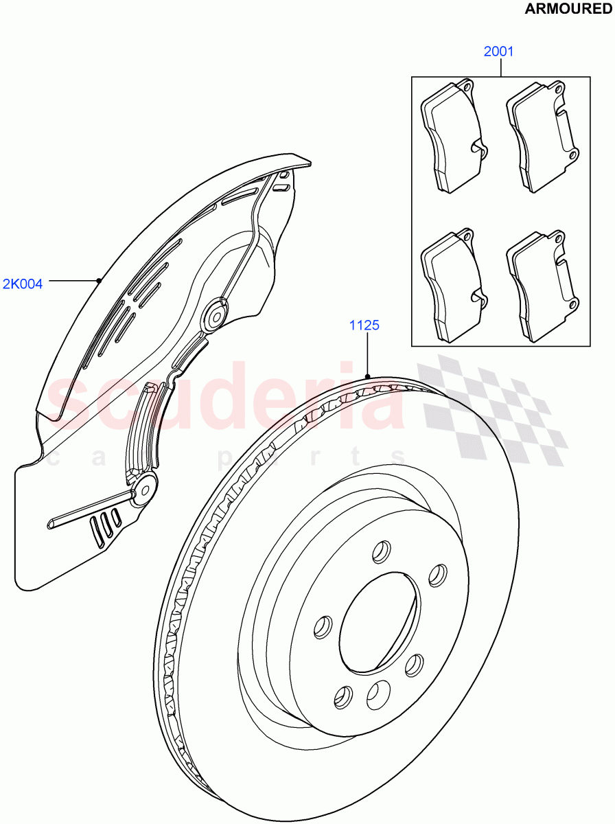 Front Brake Discs And Calipers (Armoured) ((V) FROMEA000001) of Land Rover Land Rover Range Rover (2012-2021) [3.0 Diesel 24V DOHC TC]