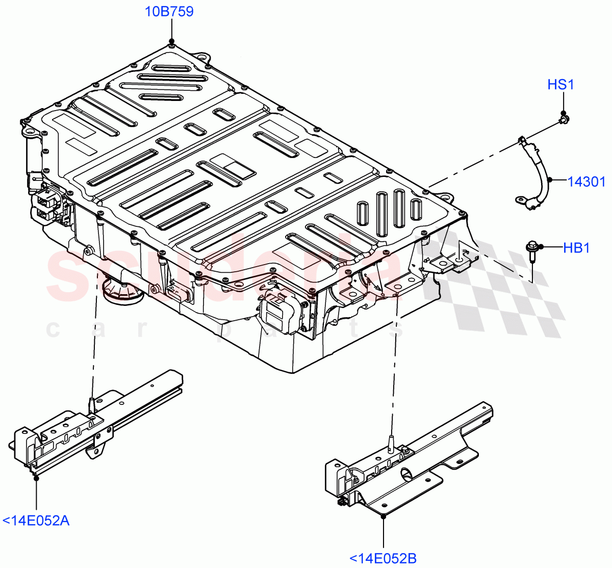 Hybrid Electrical Modules (Traction Battery) (Electric Engine Battery-PHEV) ((V) FROMM2000001) of Land Rover Land Rover Defender (2020+) [2.0 Turbo Petrol AJ200P]