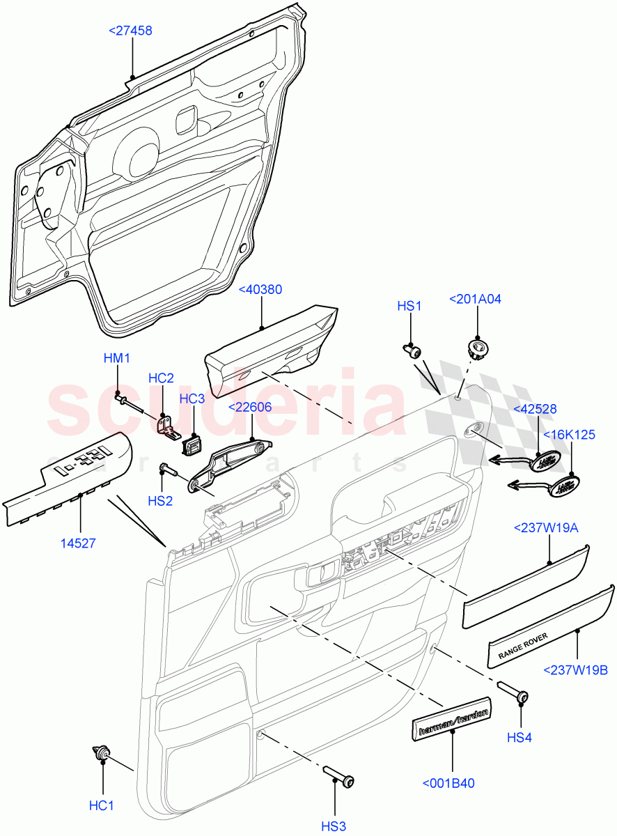 Front Door Trim Installation ((V) FROMAA000001) of Land Rover Land Rover Range Rover (2010-2012) [3.6 V8 32V DOHC EFI Diesel]