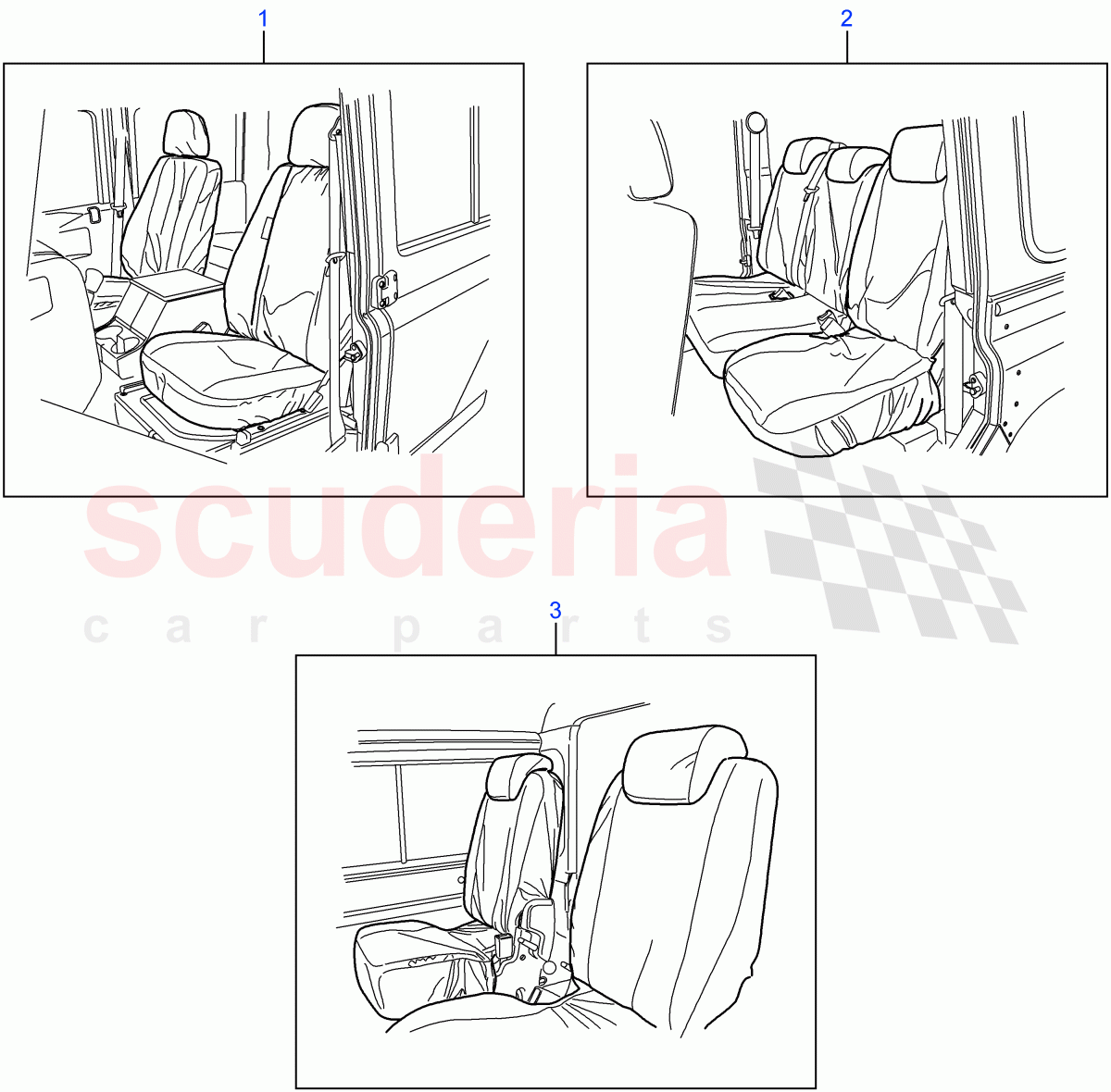 Seat Covers-Interior Protection ((V) FROM7A000001) of Land Rover Land Rover Defender (2007-2016)