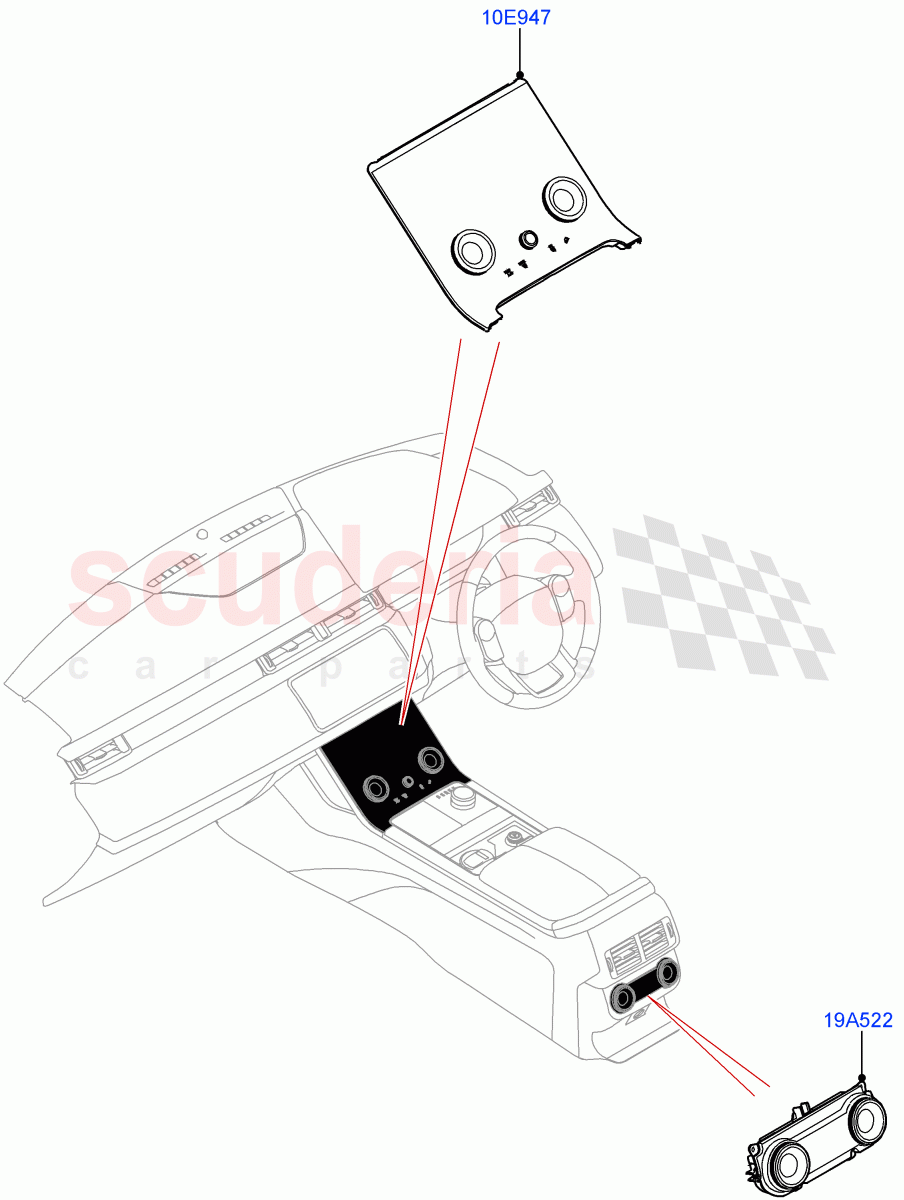 Heater & Air Conditioning Controls of Land Rover Land Rover Range Rover Velar (2017+) [3.0 Diesel 24V DOHC TC]