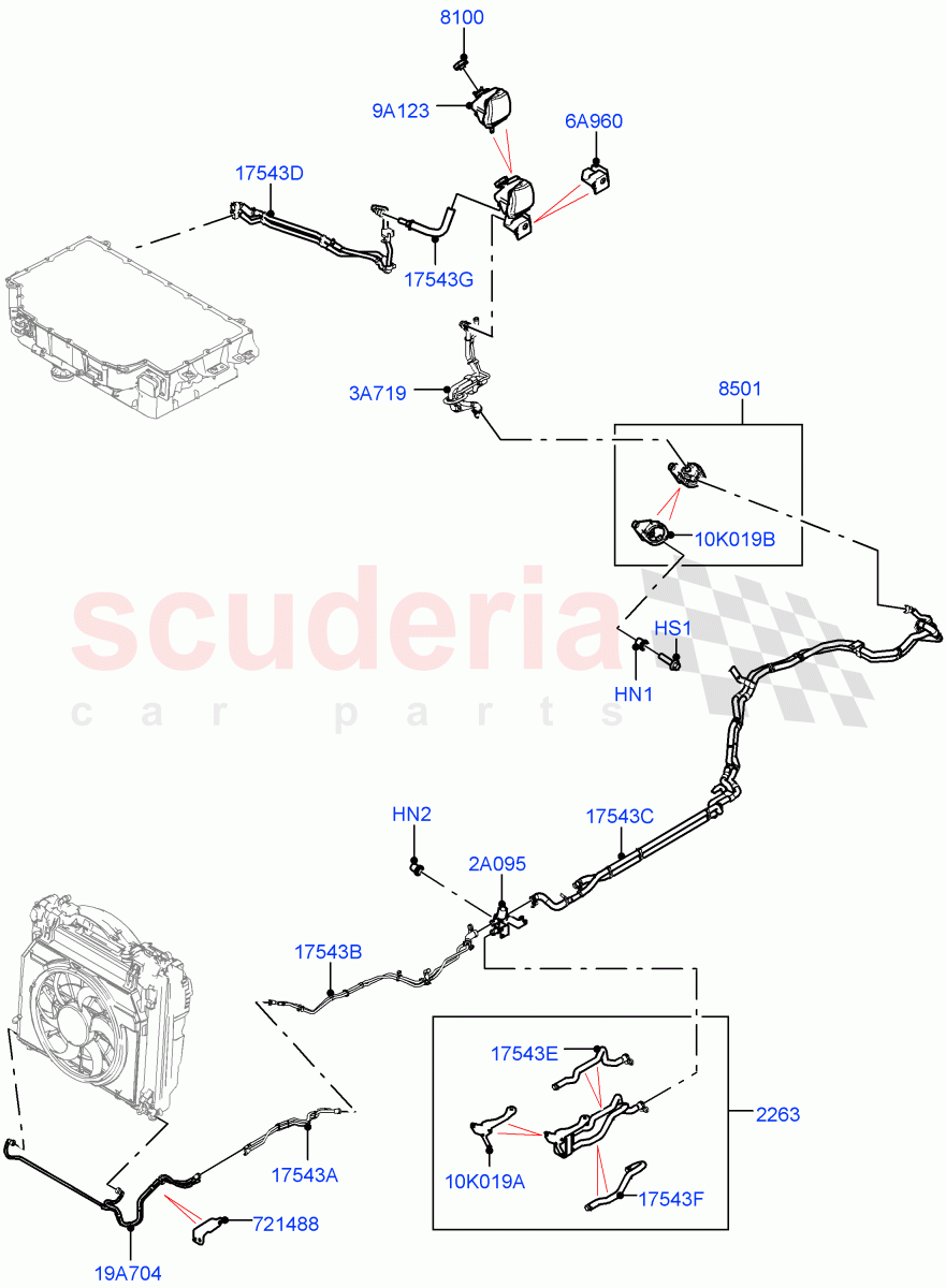 Hybrid Electrical Modules (Battery And Cooling) (Electric Engine Battery-PHEV) ((V) FROMM2000001) of Land Rover Land Rover Defender (2020+) [3.0 I6 Turbo Diesel AJ20D6]
