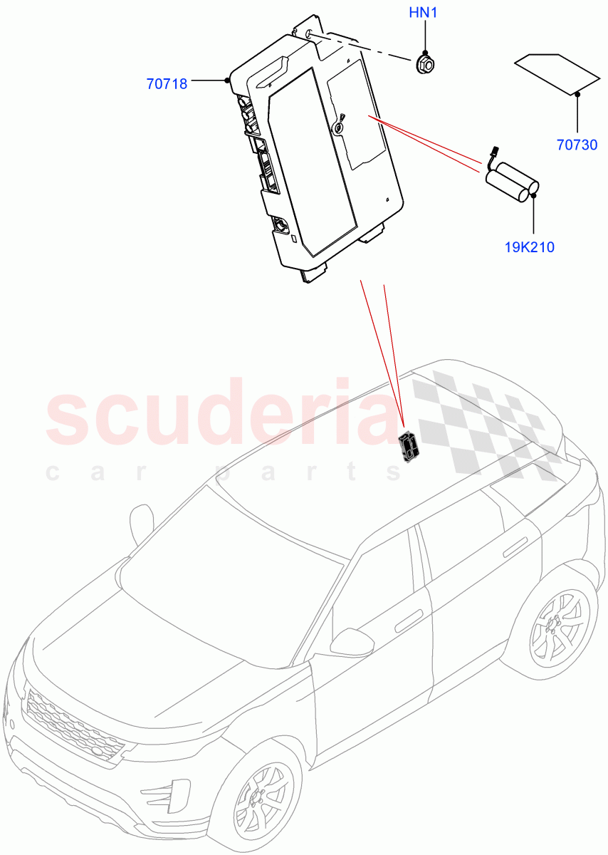 Telematics (Halewood (UK)) of Land Rover Land Rover Range Rover Evoque (2019+) [2.0 Turbo Diesel AJ21D4]