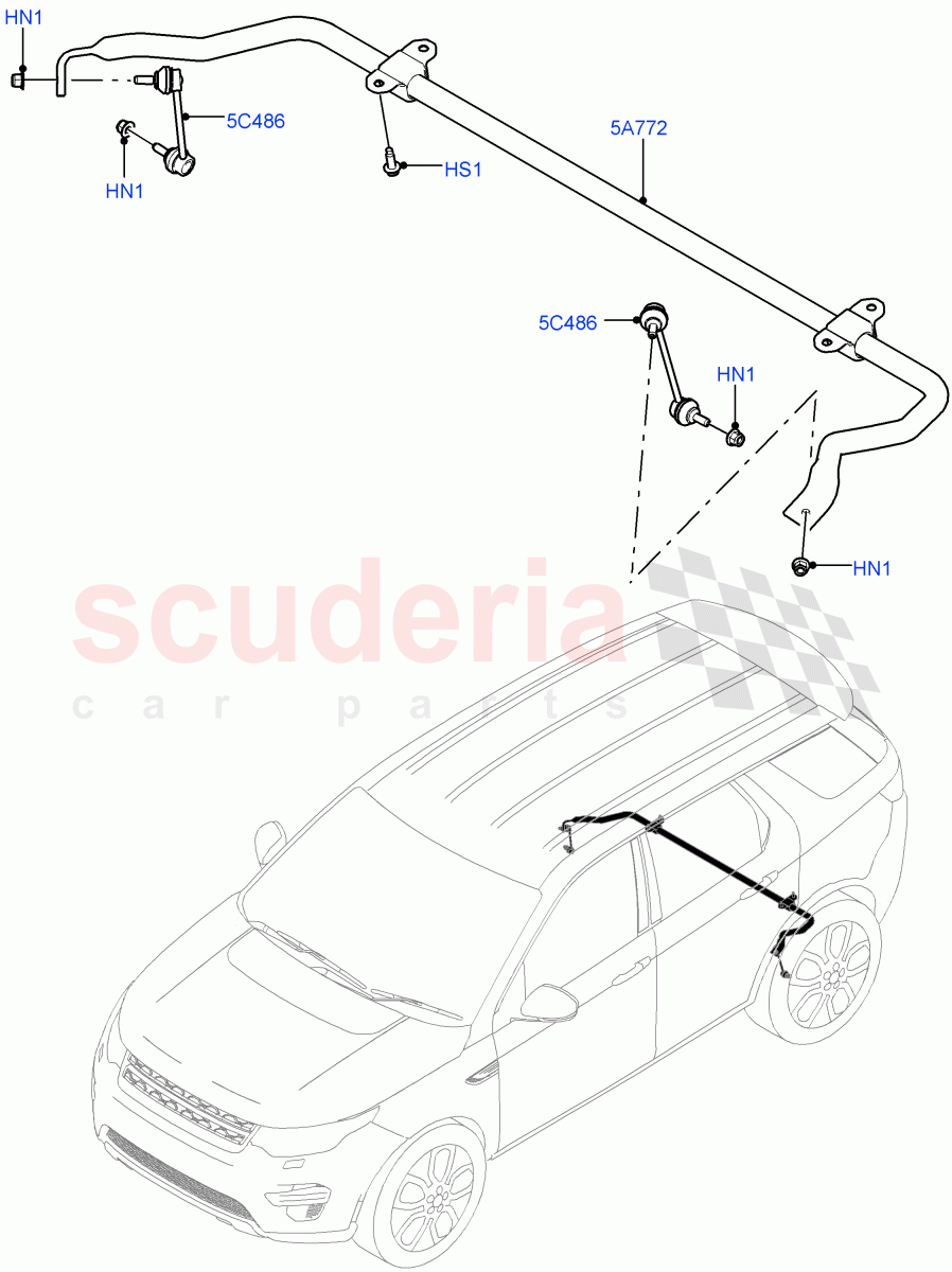 Rear Cross Member & Stabilizer Bar (Stabilizer Bar) (Changsu (China)) ((V) FROMKG446857) of Land Rover Land Rover Discovery Sport (2015+) [2.0 Turbo Diesel AJ21D4]