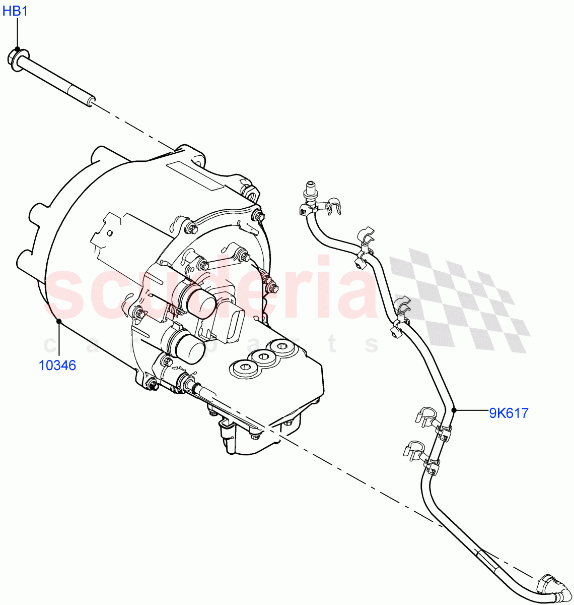 Alternator And Mountings (Halewood (UK), Electric Engine Battery-PHEV) ((V) FROMLH000001) of Land Rover Land Rover Range Rover Evoque (2019+) [2.0 Turbo Petrol AJ200P]