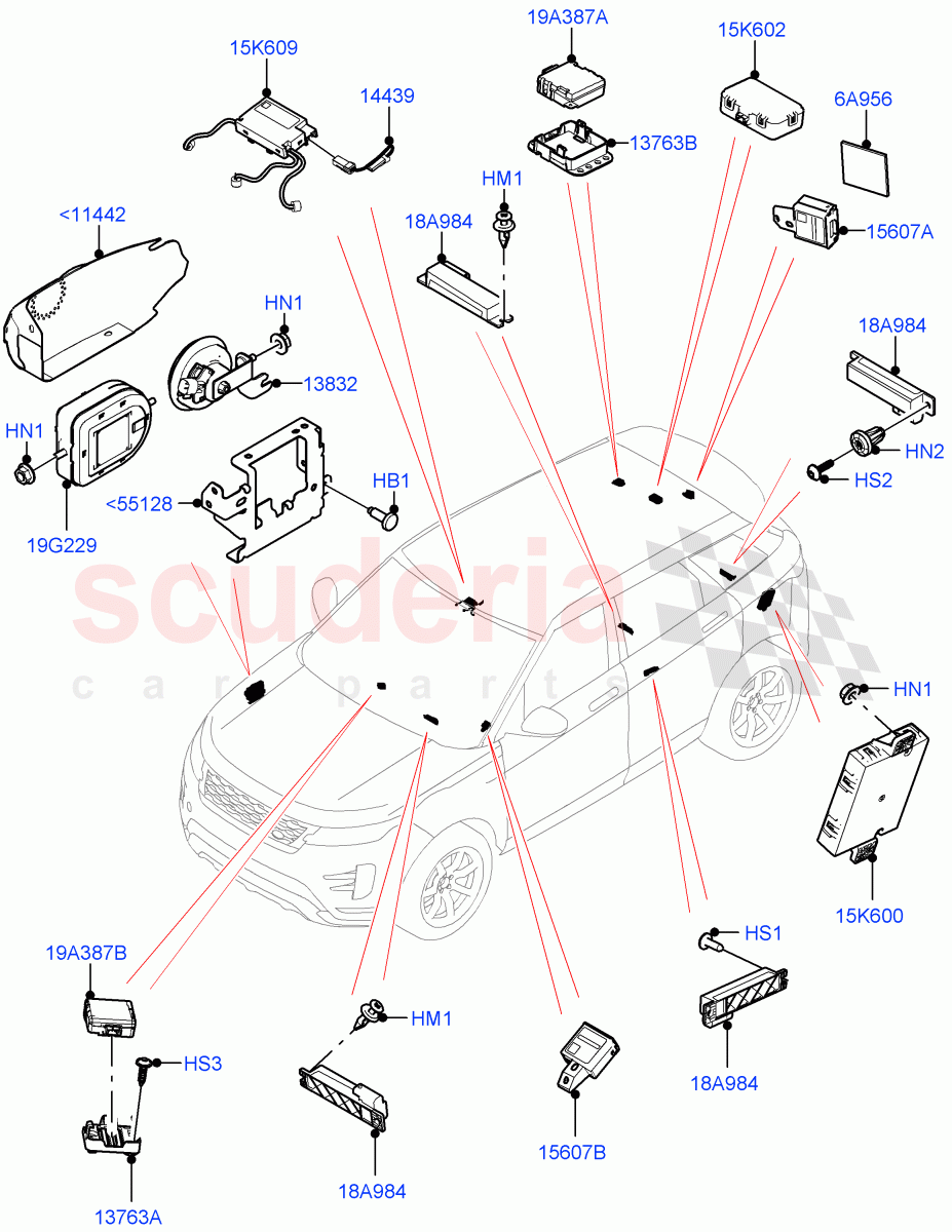 Anti-Theft Alarm Systems (Changsu (China)) of Land Rover Land Rover Range Rover Evoque (2019+) [1.5 I3 Turbo Petrol AJ20P3]