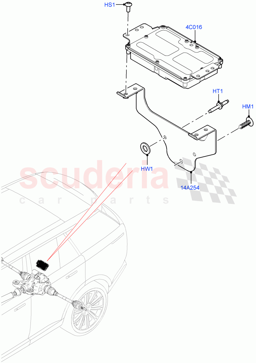 Rear Axle Modules And Sensors (Torque Vectoring By Braking (TVBB)) of Land Rover Land Rover Range Rover (2022+) [3.0 I6 Turbo Diesel AJ20D6]