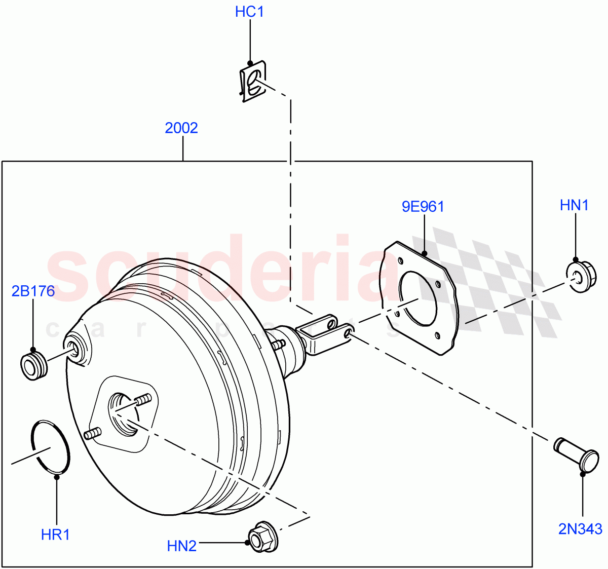 Brake Booster ((V) FROMAA000001) of Land Rover Land Rover Discovery 4 (2010-2016) [3.0 DOHC GDI SC V6 Petrol]
