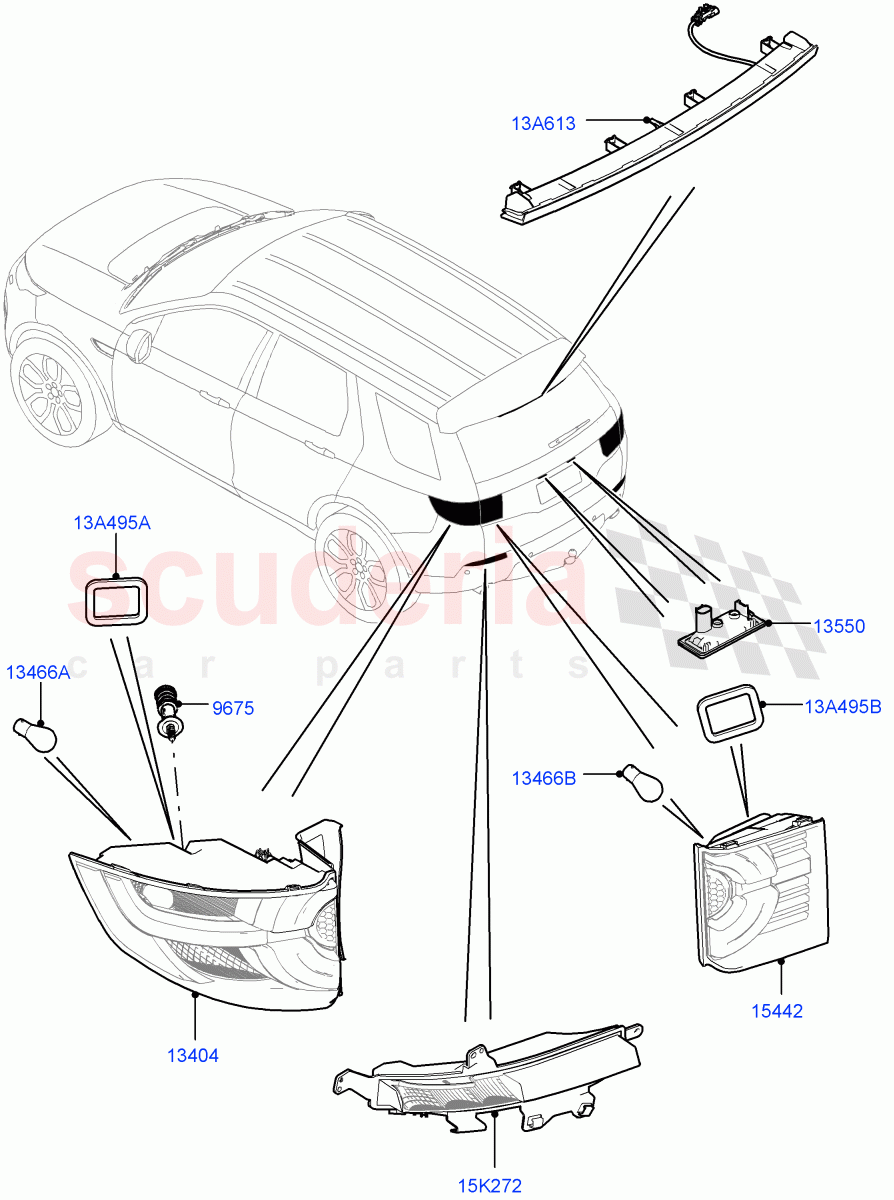 Rear Lamps (Itatiaia (Brazil)) ((V) FROMGT000001) of Land Rover Land Rover Discovery Sport (2015+) [2.2 Single Turbo Diesel]