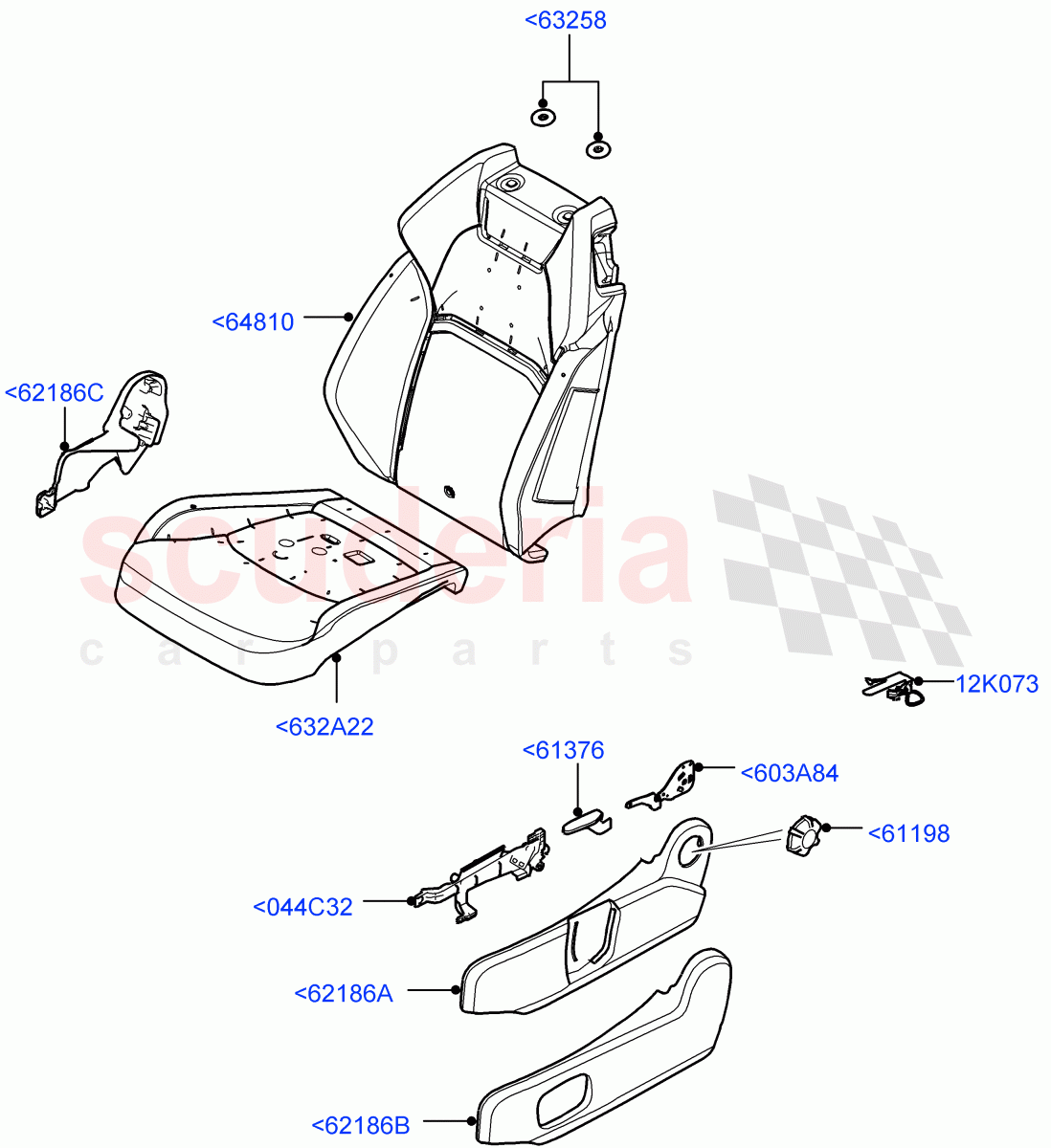 Front Seat Pads/Valances & Heating (Itatiaia (Brazil), Seat - Standard) ((V) FROMGT000001) of Land Rover Land Rover Range Rover Evoque (2012-2018) [2.0 Turbo Petrol AJ200P]