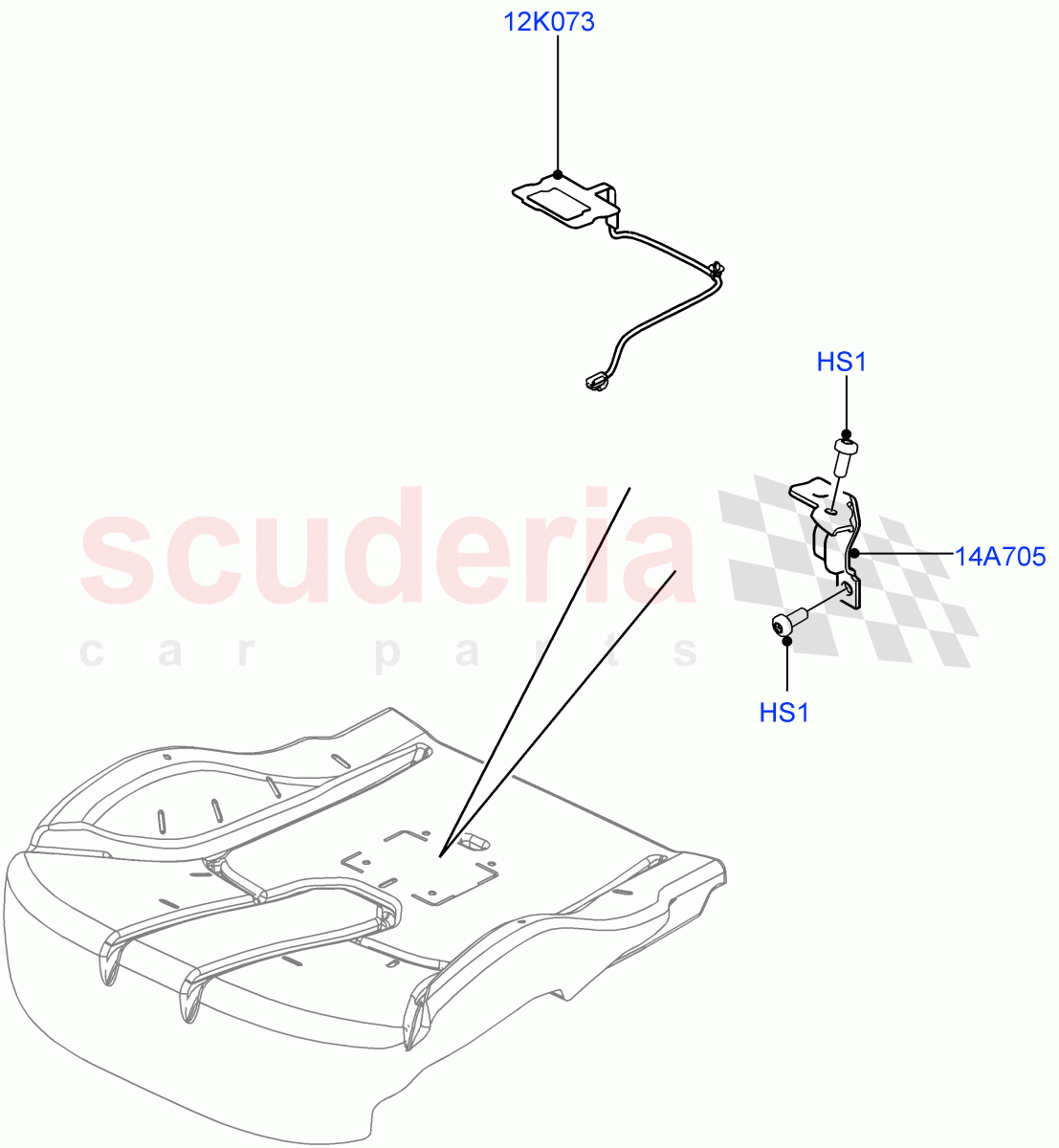 Front Seat Base (Sensors) ((V) TOHA999999) of Land Rover Land Rover Range Rover Sport (2014+) [3.0 Diesel 24V DOHC TC]