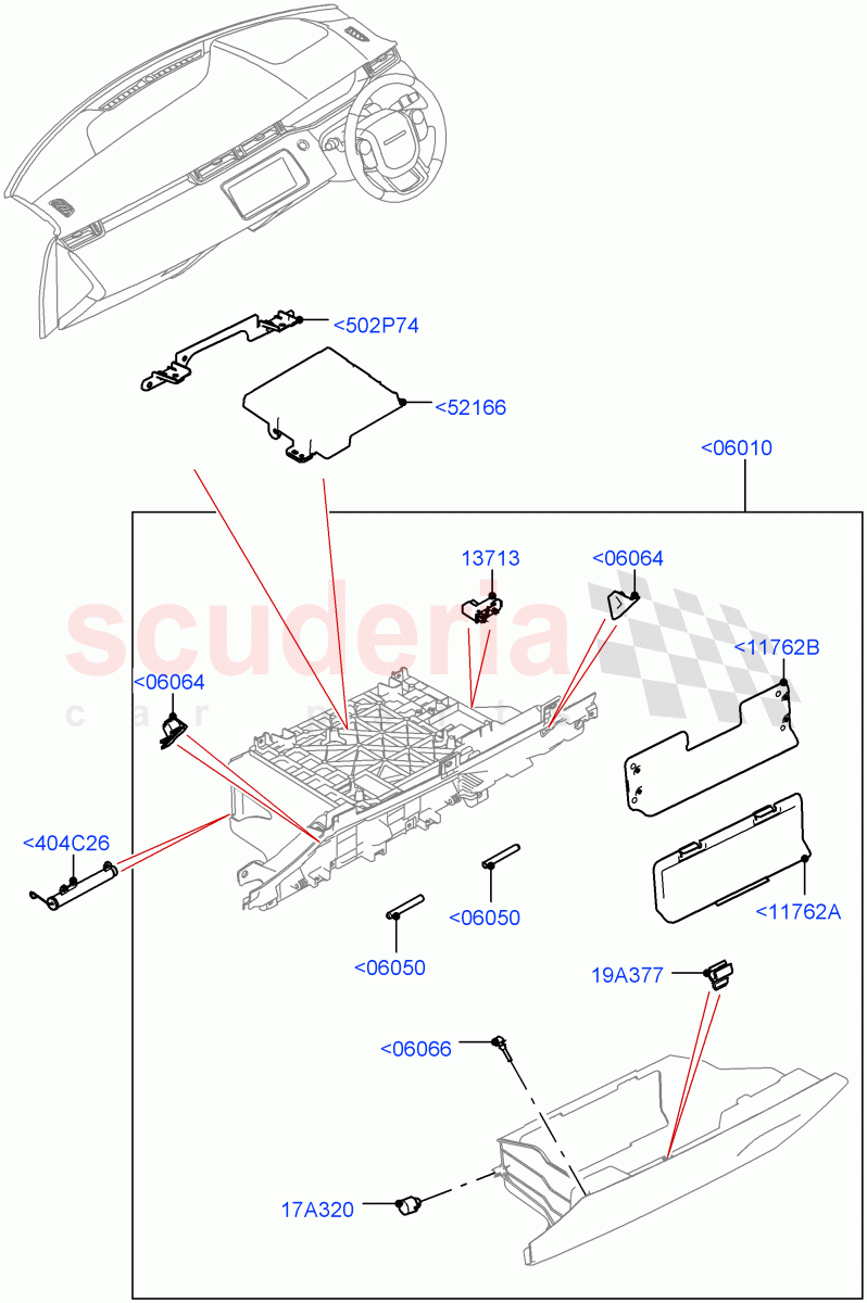 Glove Box (Changsu (China)) of Land Rover Land Rover Range Rover Evoque (2019+) [2.0 Turbo Diesel AJ21D4]