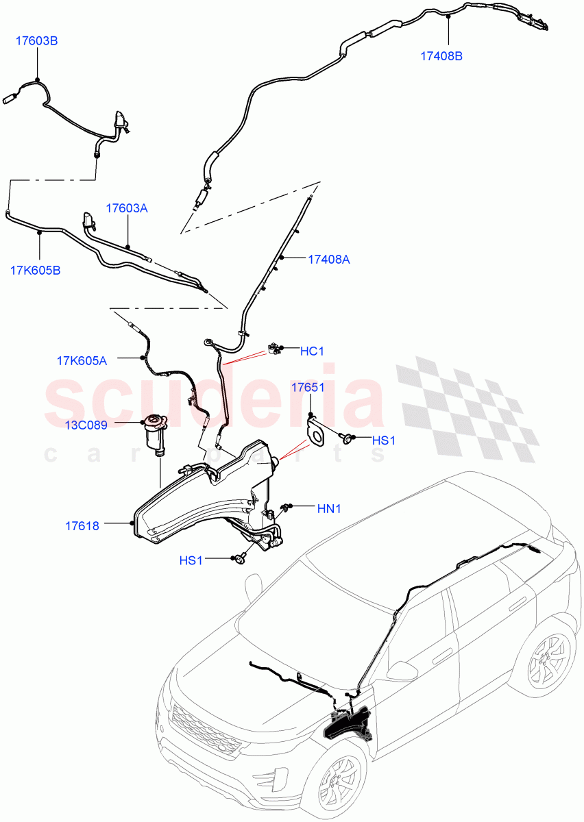 Windscreen Washer (Itatiaia (Brazil)) of Land Rover Land Rover Range Rover Evoque (2019+) [2.0 Turbo Diesel]