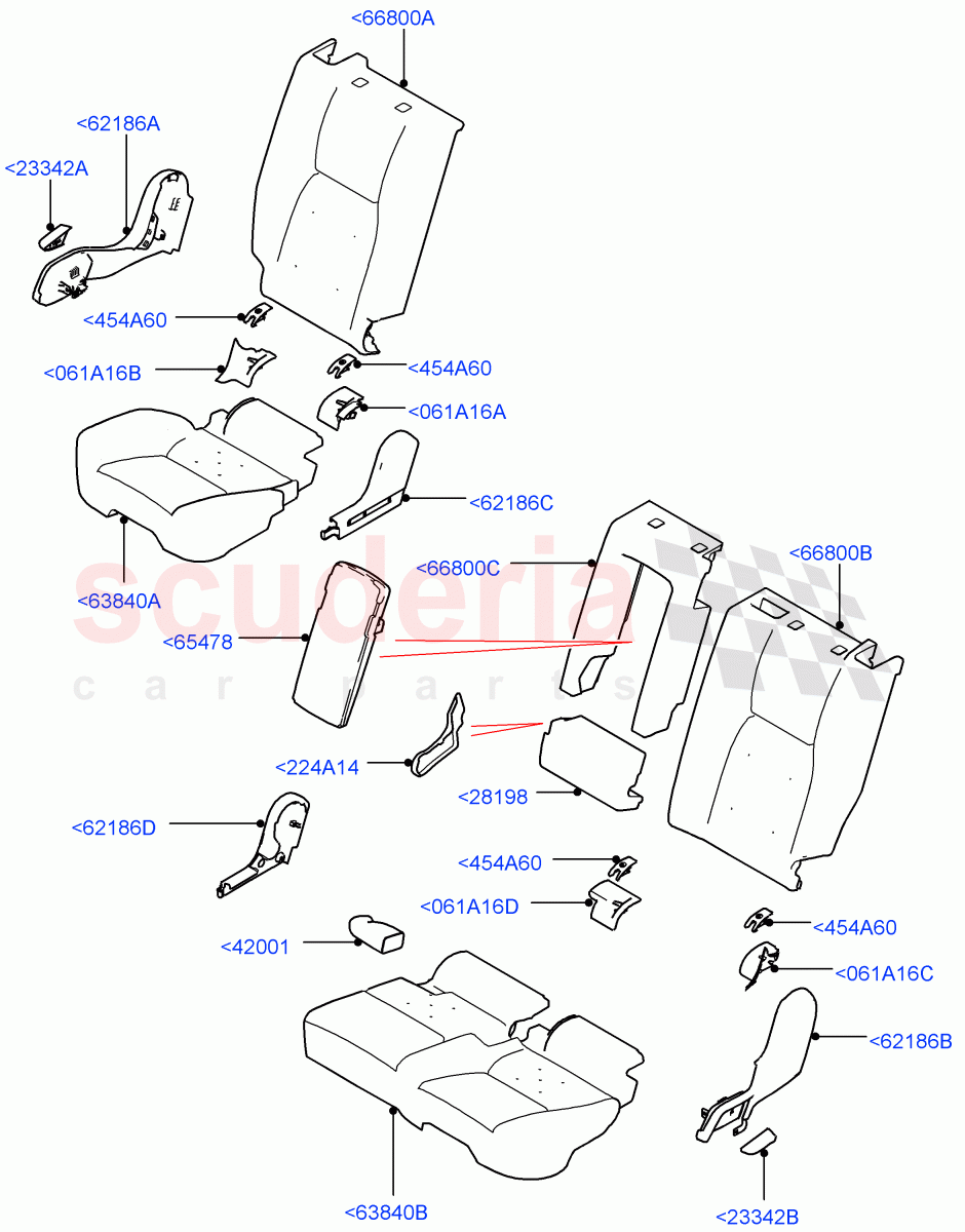 Rear Seat Pads/Valances & Heating (Itatiaia (Brazil), With 60/40 Manual Fold Thru Rr Seat) ((V) FROMGT000001) of Land Rover Land Rover Discovery Sport (2015+) [2.0 Turbo Diesel]