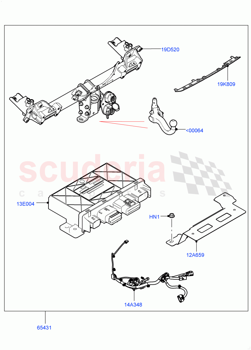 Accessory Pack (Detachable Tow Bar) ((-) "CDN/USA") of Land Rover Land Rover Defender (2020+) [3.0 I6 Turbo Petrol AJ20P6]