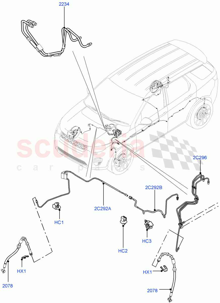 Front Brake Pipes (Itatiaia (Brazil)) ((V) FROMGT000001) of Land Rover Land Rover Discovery Sport (2015+) [2.0 Turbo Diesel AJ21D4]