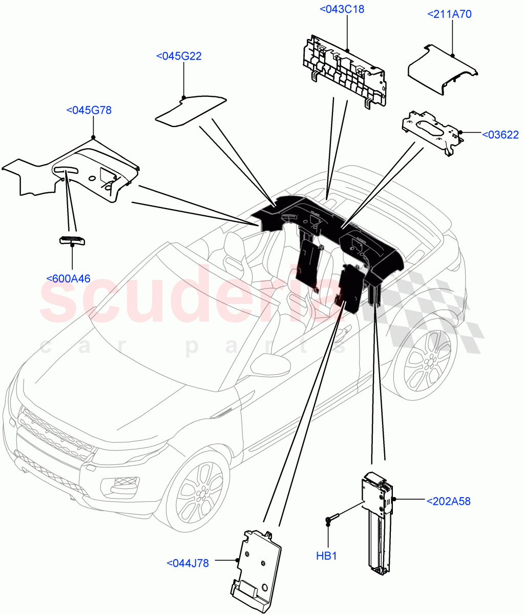 Side Trim (2 Door Convertible, Halewood (UK)) of Land Rover Land Rover Range Rover Evoque (2012-2018) [2.0 Turbo Petrol AJ200P]