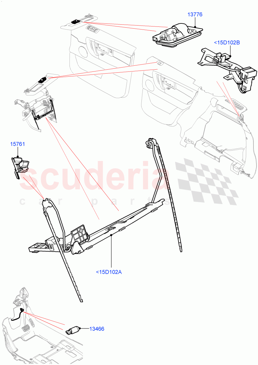 Interior Lamps (Changsu (China)) ((V) FROMFG000001, (V) TOKG446856) of Land Rover Land Rover Discovery Sport (2015+) [2.0 Turbo Petrol AJ200P]