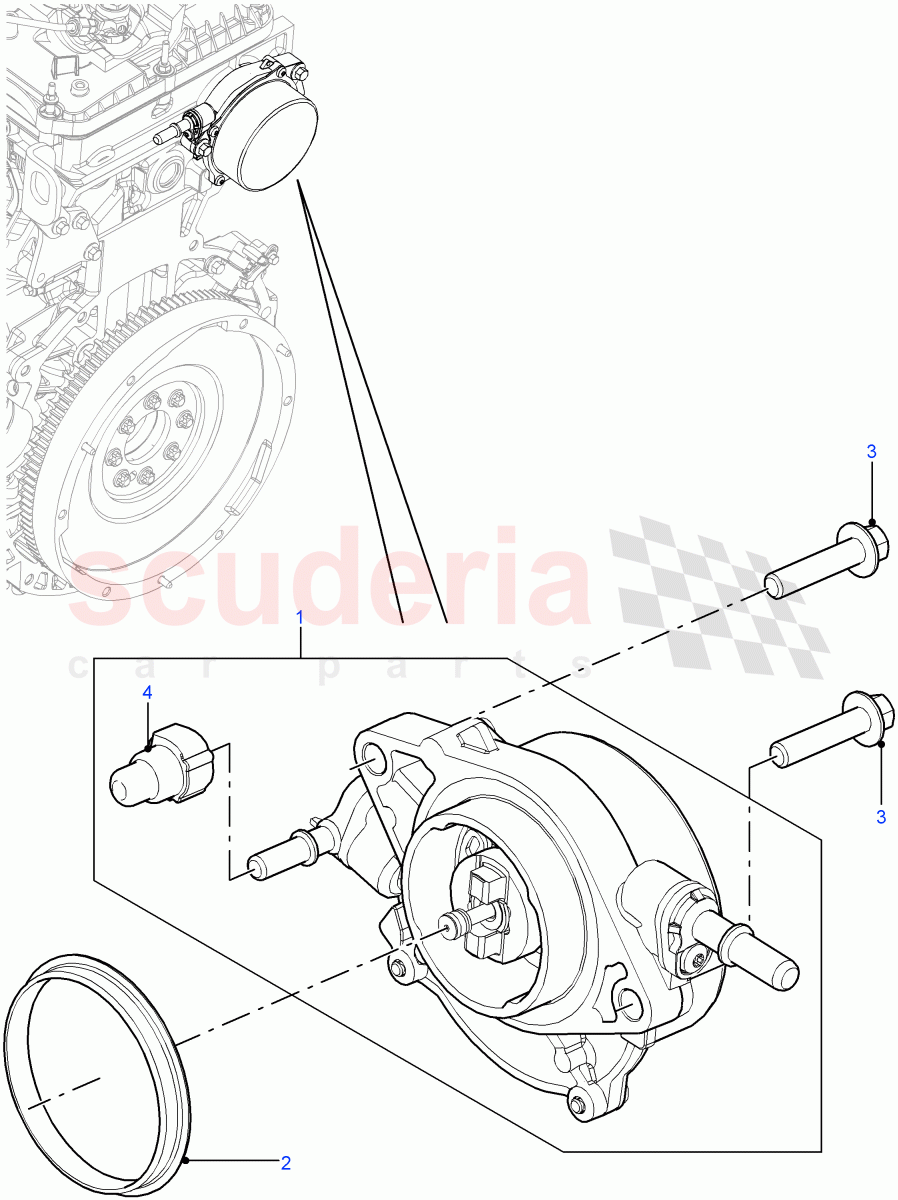 Vacuum Pump (2.2L 16V TC I4 DSL 122PS PUMA) ((V) FROMCA000001) of Land Rover Land Rover Defender (2007-2016)