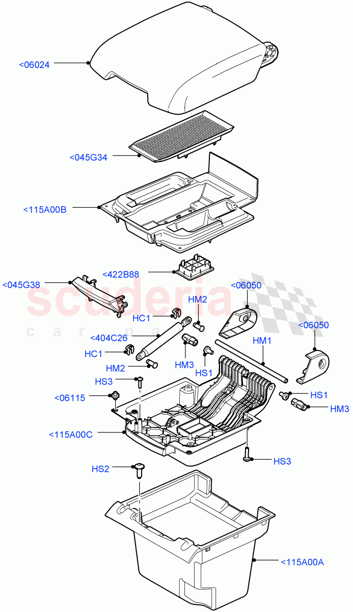 Console - Floor (For Stowage Boxes And Lids) ((V) FROMAA000001) of Land Rover Land Rover Range Rover (2010-2012) [4.4 DOHC Diesel V8 DITC]